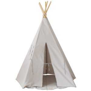 Moi Mili Šedý lněný teepee stan Apache 170 x 130 cm